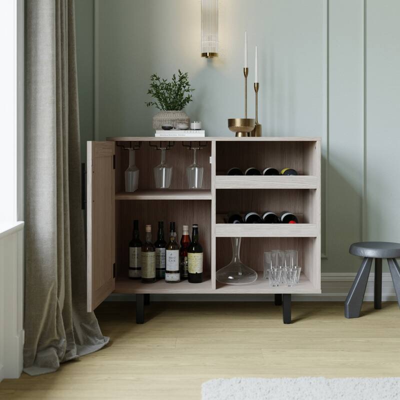 Classic Sideboard and Bar Cabinet with Open and Closed Storage