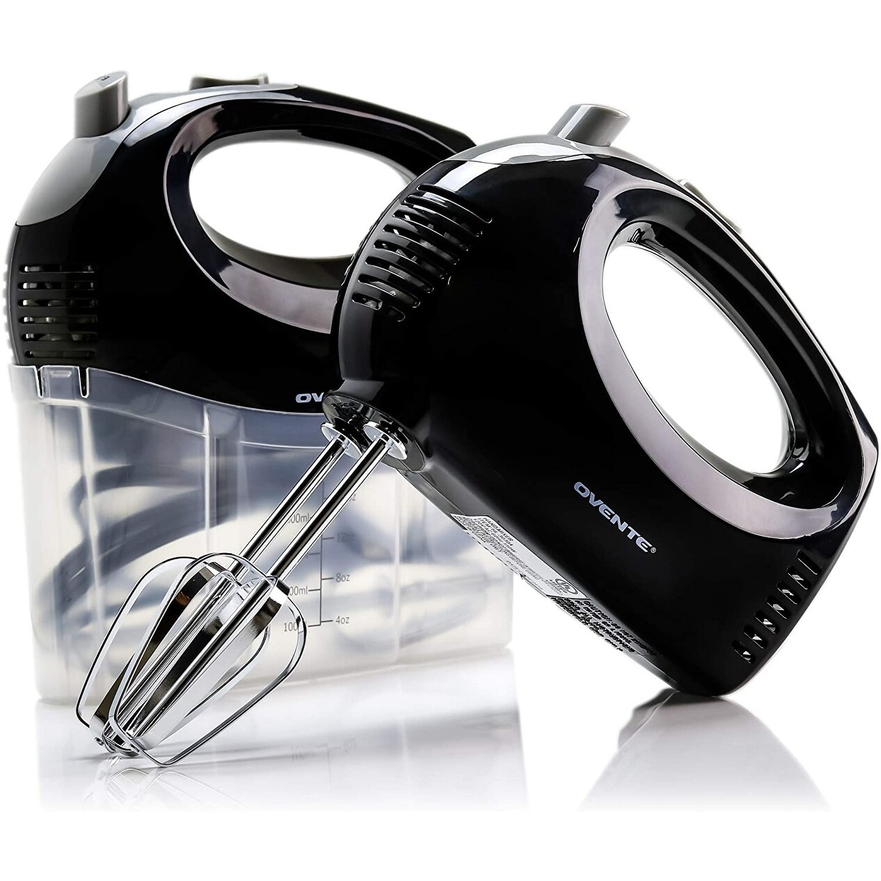 Ovente Hand Mixer 5 Speed Ultra Mixing, 150 Watt Powered, Black HM151B
