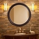 preview thumbnail 1 of 5, Allan Andrews Round Bronze Wood Framed Wall & Accent Mirror - 36"D
