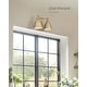 preview thumbnail 21 of 35, Modern Bathroom Vanity Light, Hammered Metal Shade 1 Pack - Brass-2 Light