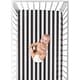 preview thumbnail 4 of 4, Sweet Jojo Designs Black and White Stripe Fitted Crib Sheet
