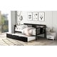 preview thumbnail 51 of 72, Wooden Daybed with Trundle, Sofa Bed for Bedroom Living Room