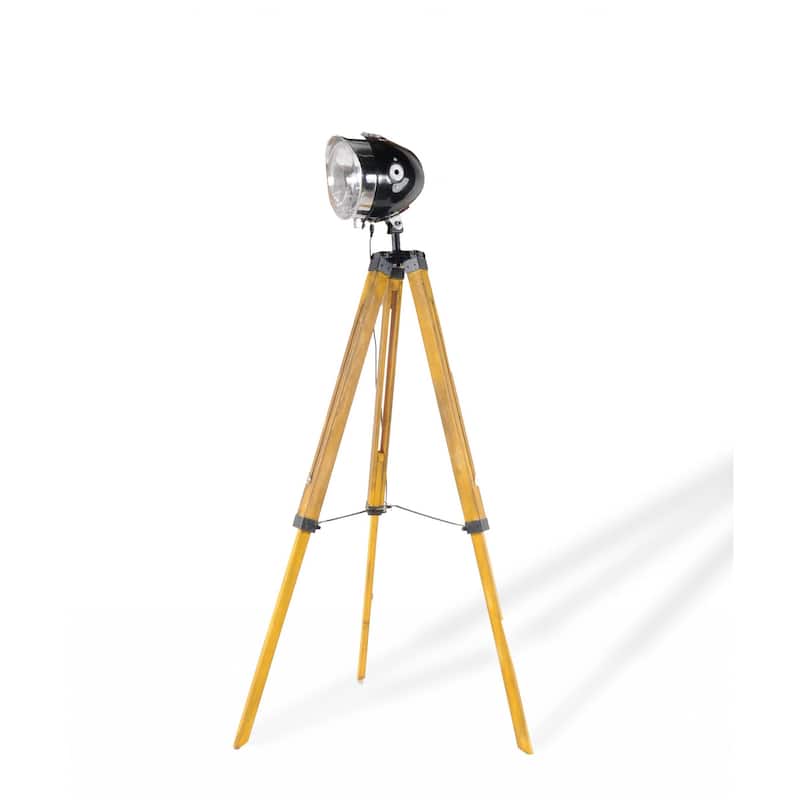 HomeRoots 35" Distressed Tripod Floor Lamp With Cone - 10" X 10" X 35"