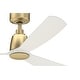 preview thumbnail 2 of 9, Fanimation Kute 52 inch Indoor/Outdoor Smart Ceiling Fan with Remote - Brushed Satin Brass with Matte White Blades