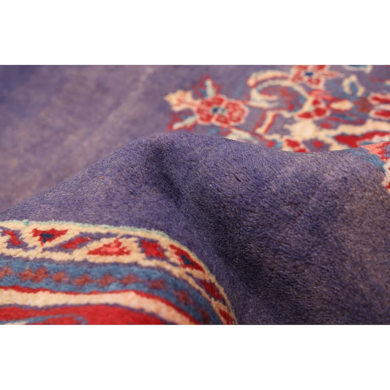 ECARPETGALLERY Hand-knotted Andelz Navy Wool Rug - 4'2 x 8'0