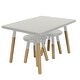 preview thumbnail 2 of 6, Kids Gray Wood Table and Stool Set