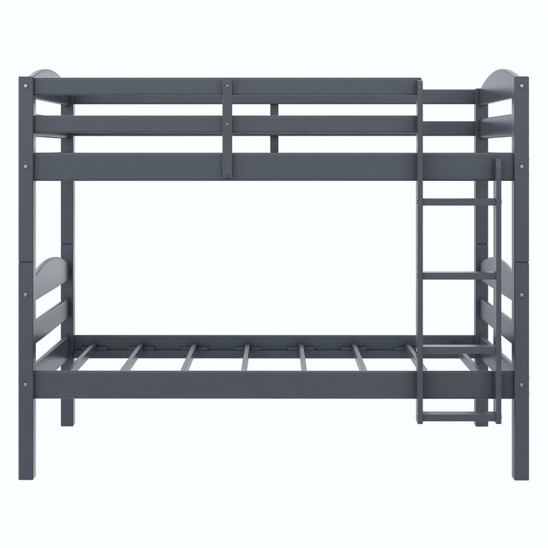 DHP Brady Solid Wood Twin-over-Twin Convertible Bunk Bed