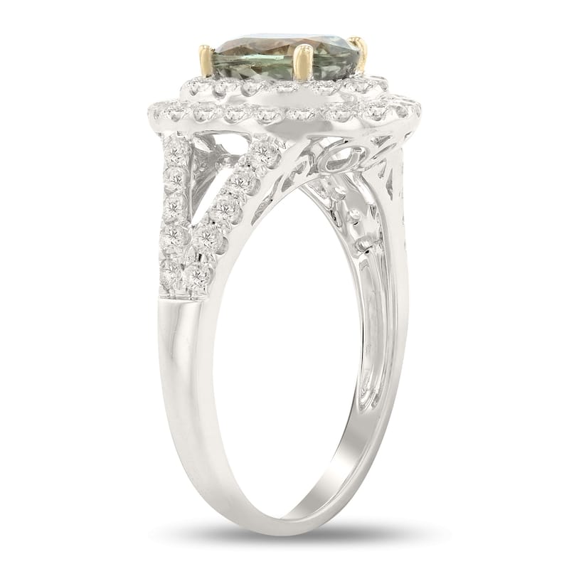 Auriya 18k White Gold 1 1/4ct Alexandrite and 3/4ct TDW Diamond Ring