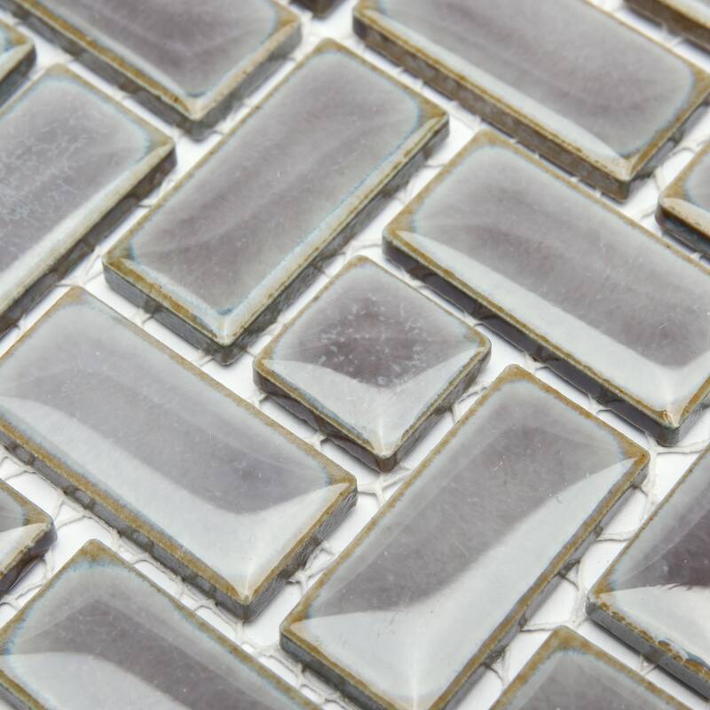 Merola Tile Hudson Spiral Grey Eye 12-5/8" x 12-5/8" Porcelain Mosaic Floor and Wall Tile