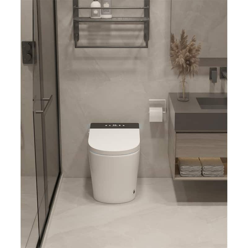 Compact Smart Toilet for Small Bathrooms - White