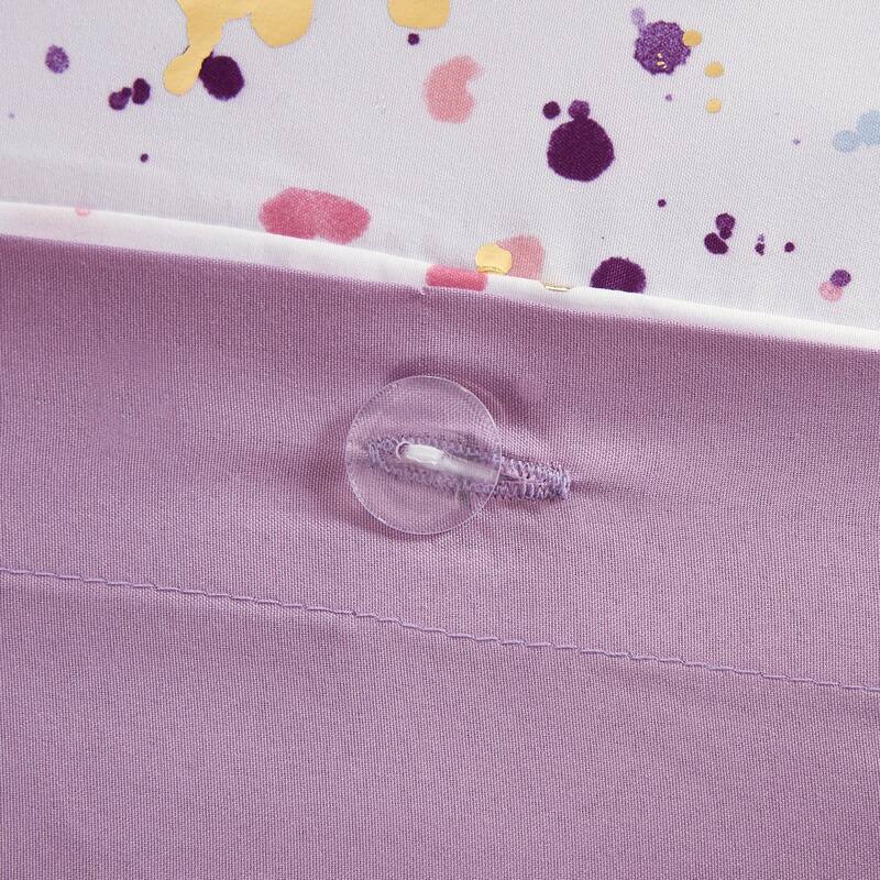 Intelligent Design Lara Metallic Printed and Pintucked Duvet Cover Set