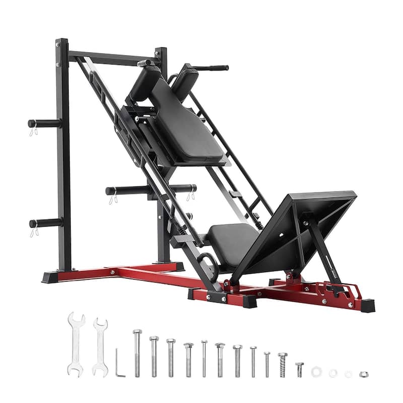 Carbon Steel Leg Press with Hack Squat Machine and 3-Level Adjustable Backrest Perfect for Home Gym Training - 85” x 58” x 48”