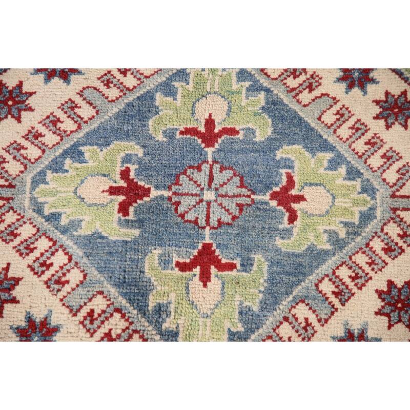 Traditional Red Kazak Area Rug Hand-Knotted Wool Carpet - 6'8" x 9'6"