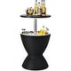 preview thumbnail 1 of 21, Gymax 8-Gal Patio Ice Cooler Bucket Cool Bar Side Table w/ Retractable - 19'' x 22.5''