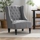 preview thumbnail 13 of 16, Wingback Upholstered Chair - Contemporary Sophistication with Functional Design