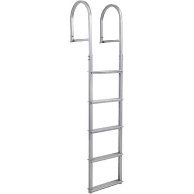 Removable Dock Ladder 500lbs 5-Steps for Lake, Pool - N/A