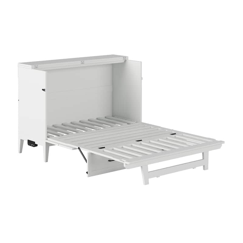 Santa Fe Murphy Bed Chest with Mattress and Built-in Charger