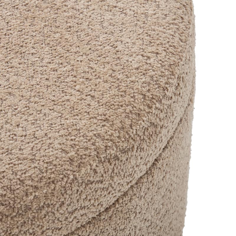 Christopher Knight Home - Rowan Modern Round Upholstered Storage Ottoman with Wood Base