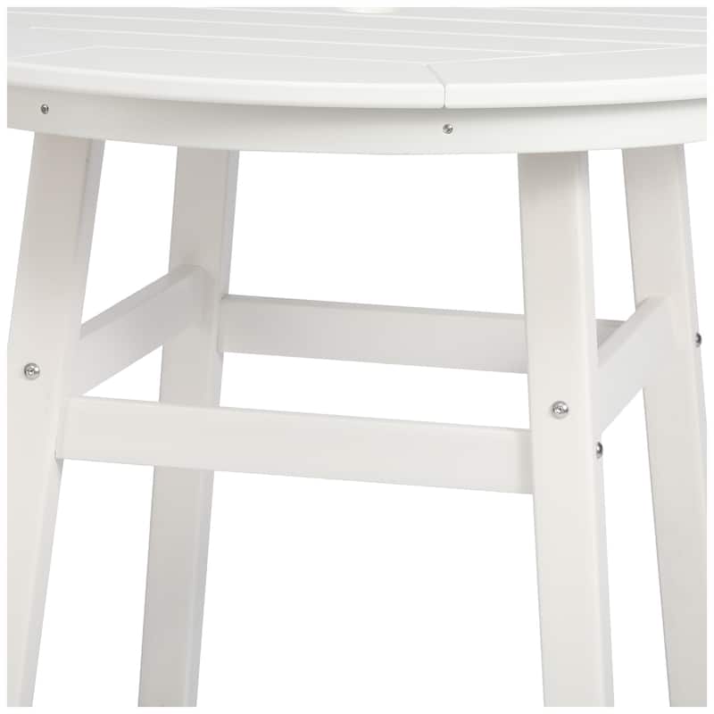Polytrends Laguna Hdpe All Weather Outdoor Patio 35" Round Counter Table