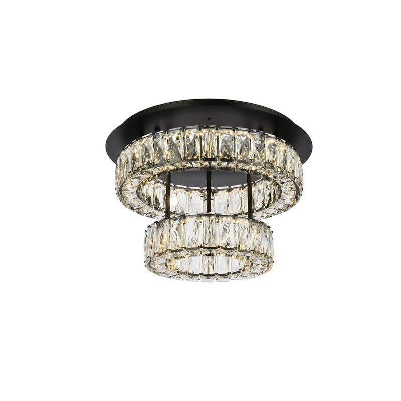 Indigo Home 18 inch LED double flush mount in black