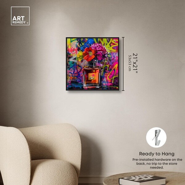 Graffiti Floral Perfume Canvas Graffiti Art by Art Remedy - On