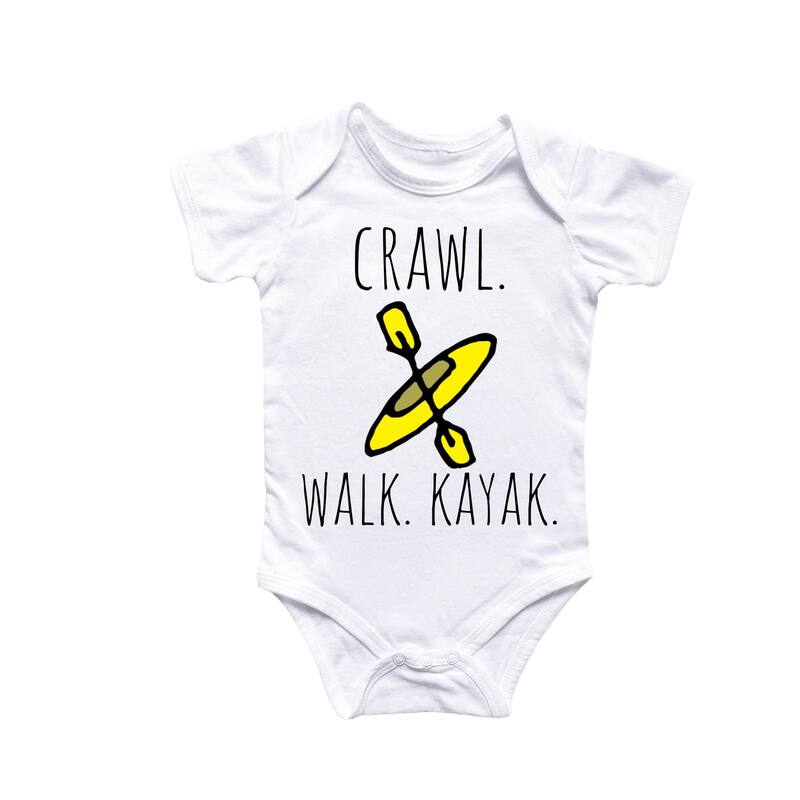 Kayak River Lake - Baby Boy Girl Clothes Infant Bodysuit Funny Cute Newborn 2 - Pink - 0-3M