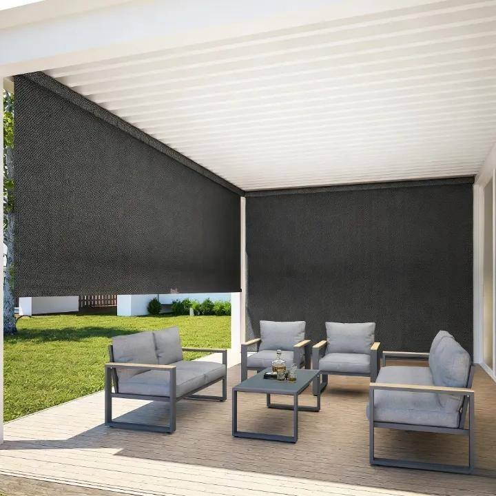 8' x 8' Outdoor Roller Shades - 8'W x 8'L