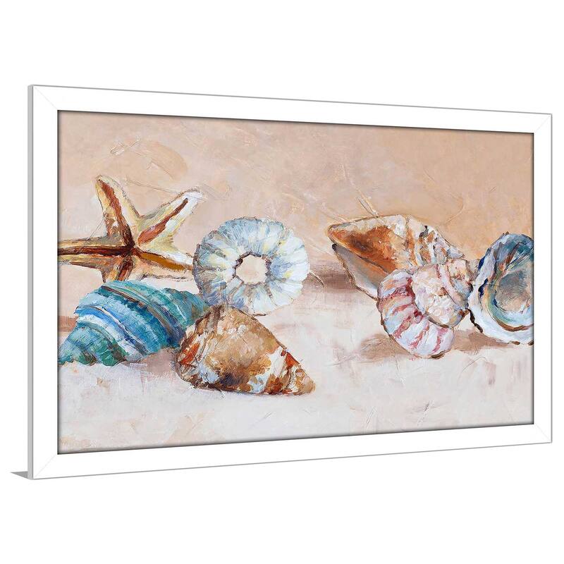 "Gathered Shells on the Shore (Horizontal)" Print on Acrylic