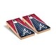 preview thumbnail 1 of 3, Atlanta Braves MLB Triangle Cornhole Board Set Include Carrying Case