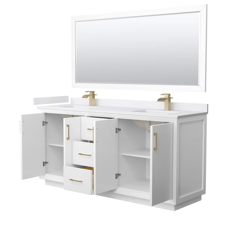 Wyndham Collection WCF414172D-VCA-UNSM70 Strada 72" Free Standing