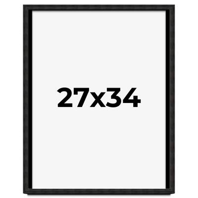 27x34 Shadow Box Black Rustic Barnwood Display Frame | 1.125 Inch