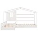preview thumbnail 8 of 25, Twin Size Wood House Platform Bed, L-Shaped with Fence and Slatted Frame