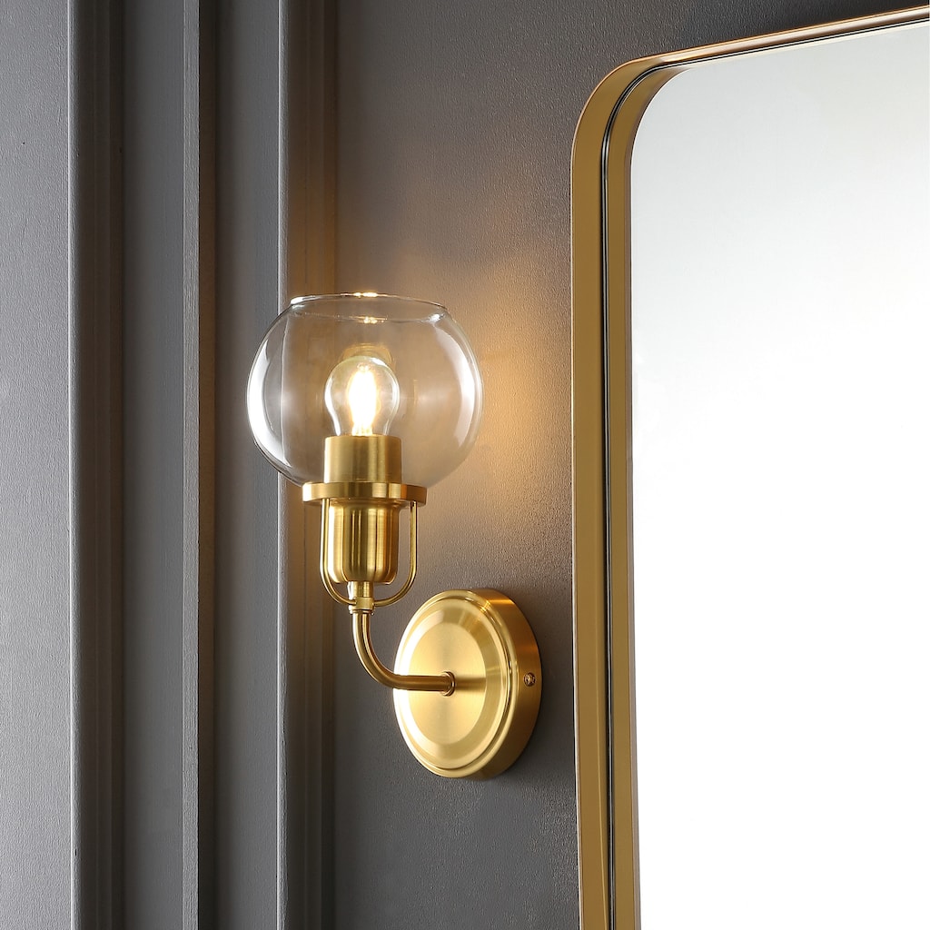 SAFAVIEH Lighting Lyudmyla Wall Sconce (Set of 2) - 5" W x 6" D x 11" H - 5Wx6Dx11H