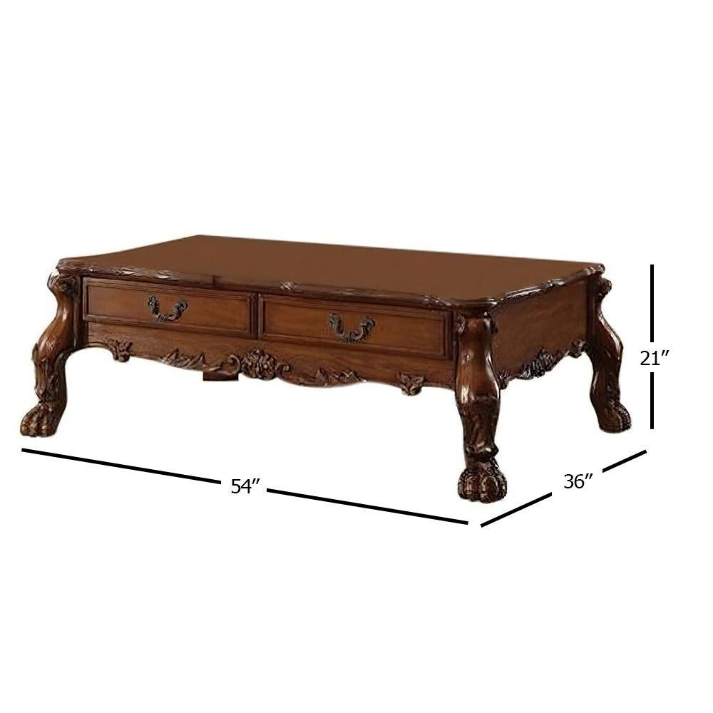 ACME Dresden Coffee Table, Cherry Oak - Bed Bath & Beyond - 21620386