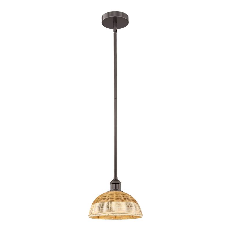 Innovations Lighting Endless Possibilities Edison - Bristol Natural II - 1 Light 9" Stem Hung Mini Pendant - Oil Rubbed Bronze/Natural