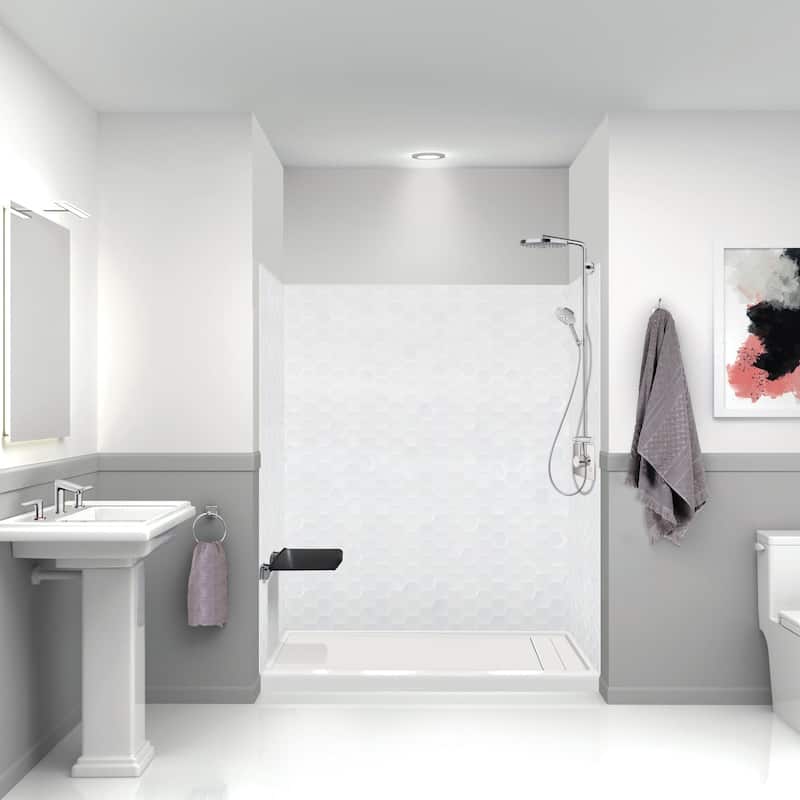 Transolid PWK603672 Prodigy 72" H x 60" W x 36" D Three Panel Shower