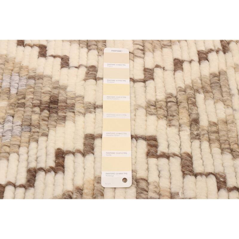 ECARPETGALLERY Hand-knotted Tangier Cream Wool Rug - 8'1 x 9'10