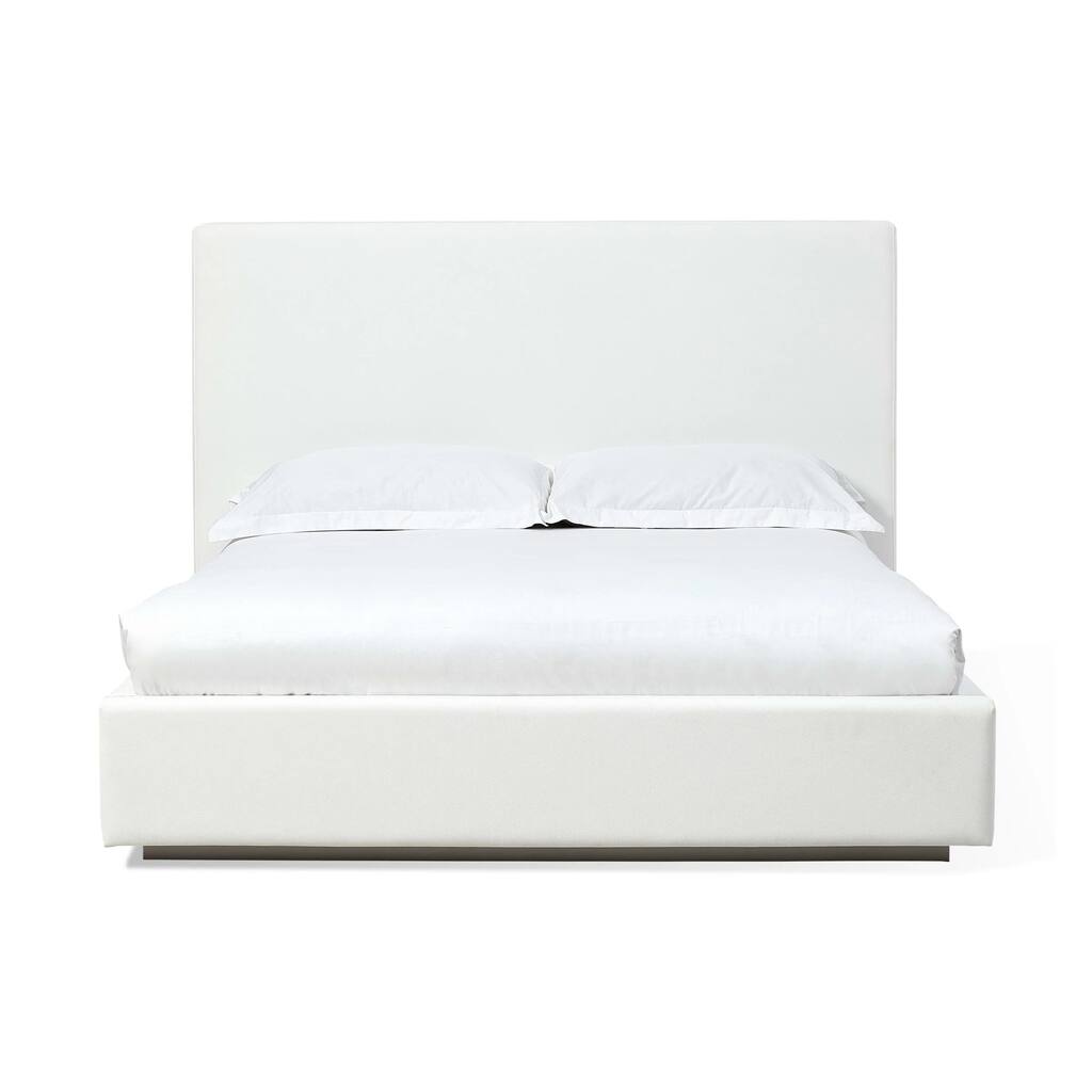 Seabourne Modern Platform Bed Frame in Pearl