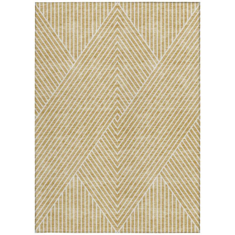 HomeRoots Geometric Transitional Rectangle Outdoor Rug