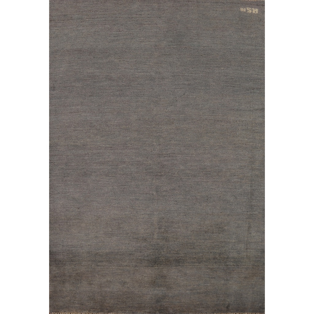 Gabbeh Modern Area Rug Handmade Wool Carpet - 3'11" x 5'8"