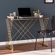 preview thumbnail 1 of 5, SEI Furniture Doreen Contemporary Gold Glass Desk