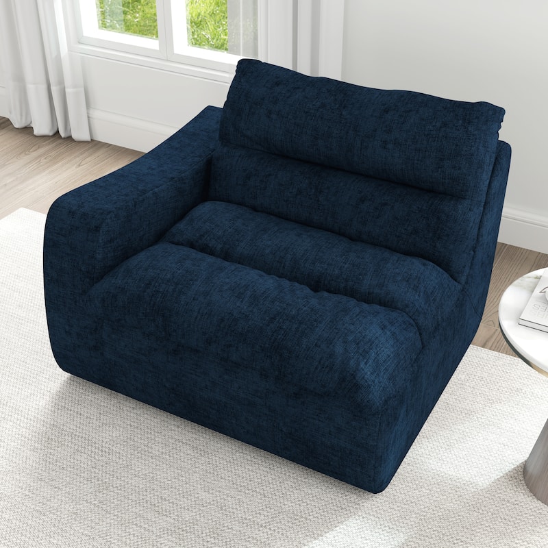 Lazy floor sofa, modern floor lounge chair with left arm, comfortable beanbag sofa, suitable for living room bedroom office