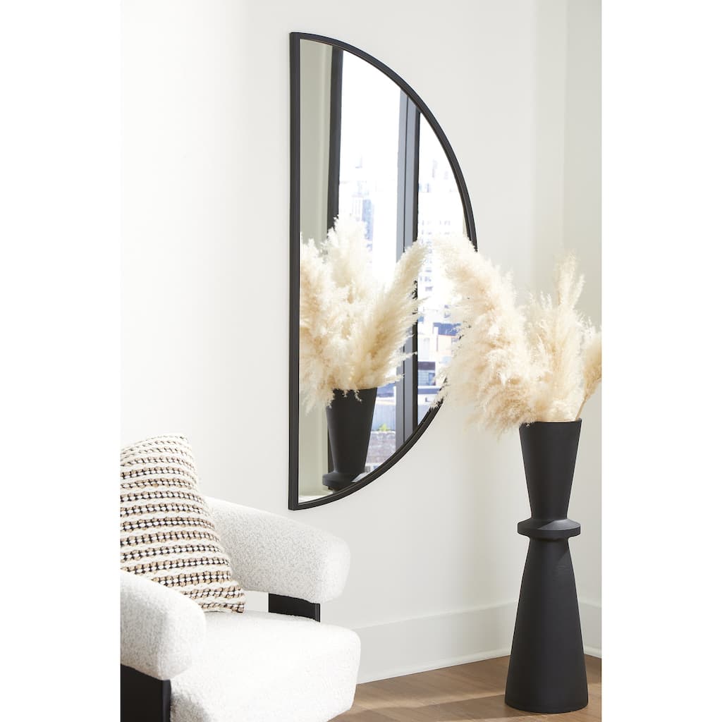 Signature Design by Ashley Denlow Black Accent Mirror - 50" W x 1" D x 25.13" H