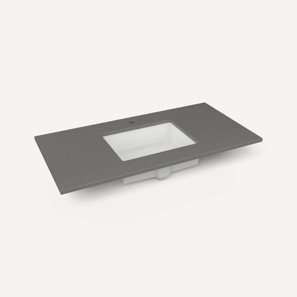 Robern TB49UCO-1 49" Quartz Vanity Top for Single Hole Faucet