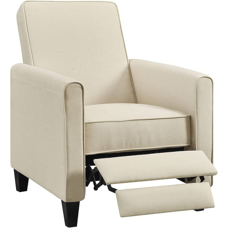 Landon Pushback Recliner Chairs Reclining Chair Home Theater Recliner Small Recliners for Small Spaces with Adjustable Footrest - Cream