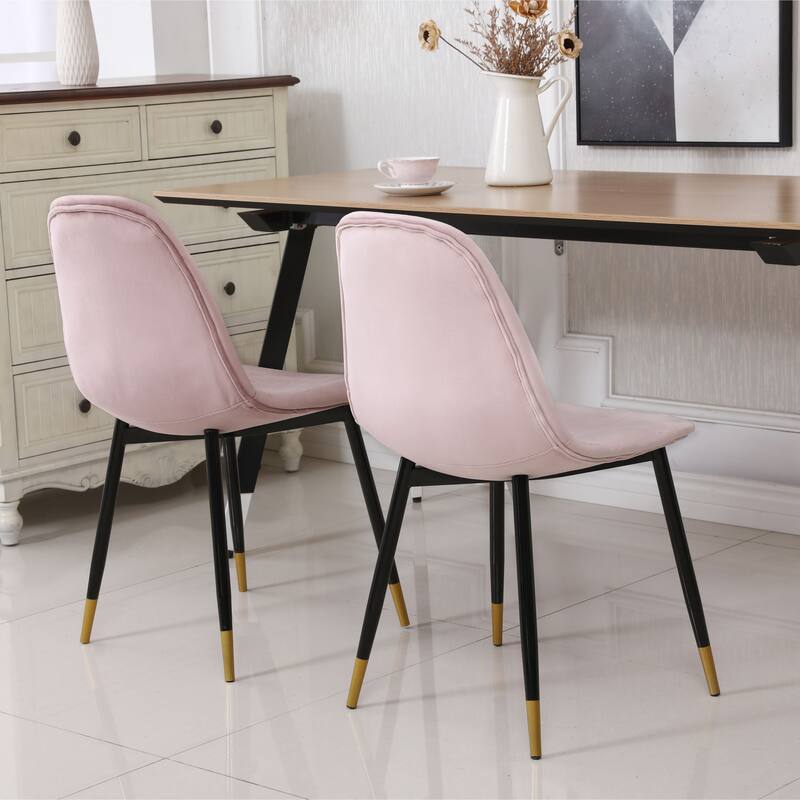 Roundhill Furniture Lassan Contemporary Fabric Upholstered Dining Chairs (Set of 4)
