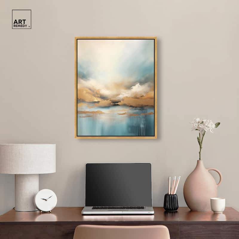 Cloudscape in Gold I Canvas by Art Remedy