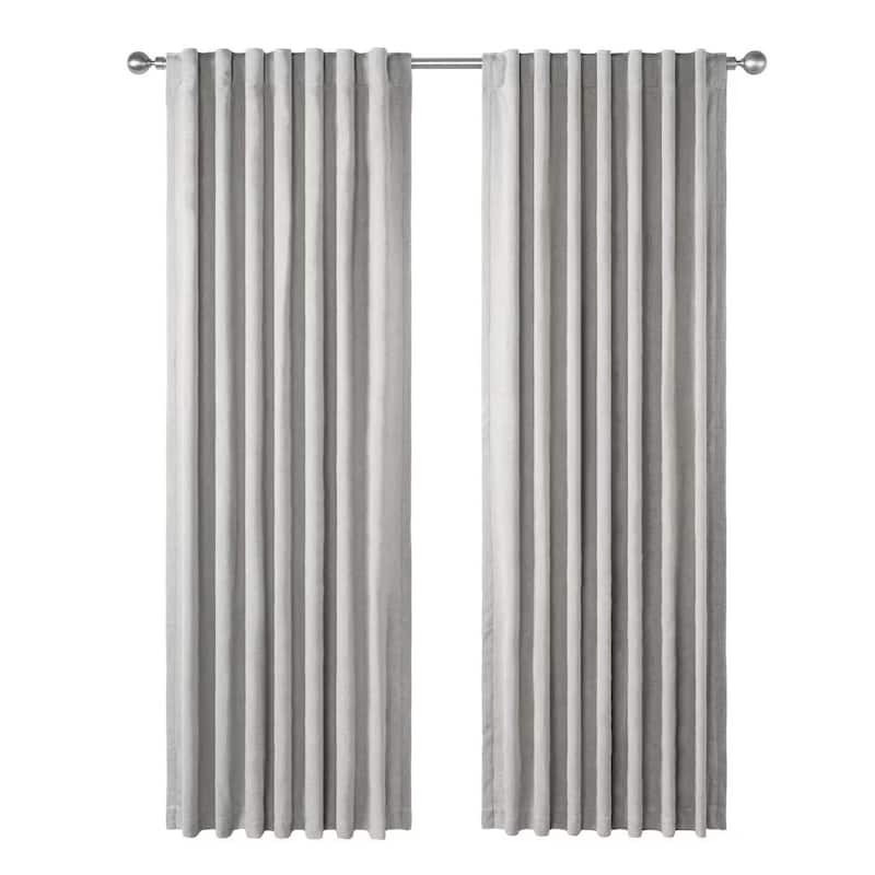 Chenille Blackout Back Tab Curtain Pair(2 panels)