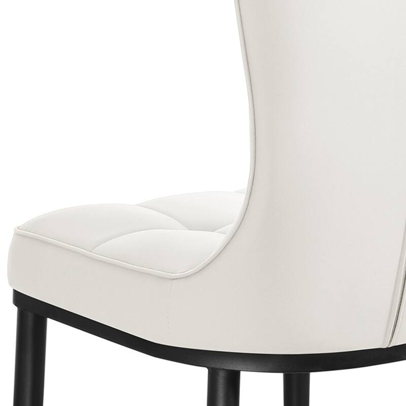 Upholstered Dining Chairs Set of 2 with Metal Legs