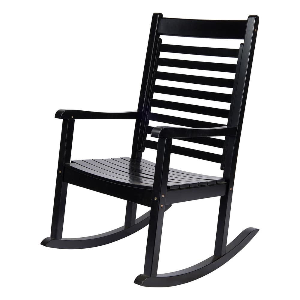 Elemental Modern Oversize Wood Outdoor Patio Rocking Chair